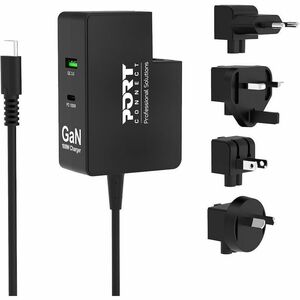 Adaptateur secteur Port Connect - 100 W - 1 Pack - Adaptateur universel - 1 USB - 2 USB Type-C - Pour Ordinateur Portable,