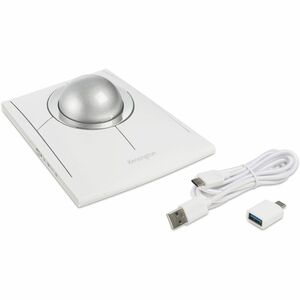 Kensington SlimBlade Pro EQ Trackball - Optical - Cable/Wireless - Bluetooth/Radio Frequency - 2.40 GHz - Rechargeable - W