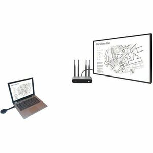 AllSee PushShare Video Extender Receiver - Wired/Wireless - 1 x Network (RJ-45) - 3 x USBHDMI InHDMI Out - 3840 x 2160 Vid