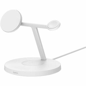 Belkin BoostCharge Pro 3-in-1 Wireless Charging Stand with Qi2 15W - For Qi2-enabled Device, iPhone, Smartwatch, AirPod - 