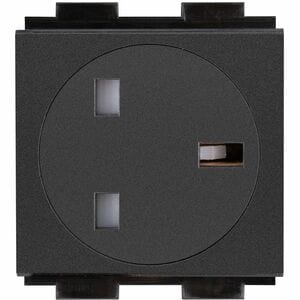 Crestron FT2A-PWR-UK-1-BASIC Stromausgang - 1 x Netzanschlüsse - 230 V AC / 10 A Bündig montierbar, Tabletop - Schwarz - P