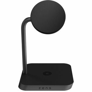 Base d'appoggio Zens - Wireless per iPhone, AirPods, iPhone 12 - 2 Alloggiamento - Qi - Compatibilita carica - Nero