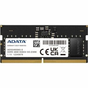Módulo RAM Adata AD5S48008G-S para Portátil, Computadora de escritorio - 8GB (1 x 8GB) - DDR5-4800/PC5-38400 DDR5 SDRAM - 