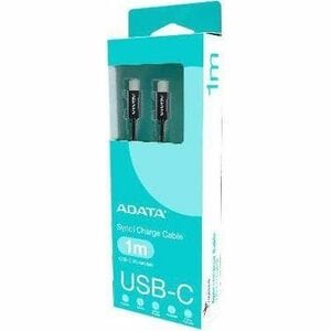 Adata CACC-100PN-BK 1m USB-C Cable de transferencia de datos - Cable for Portátil, iPhone, Smartphone, Tableta, Consola de