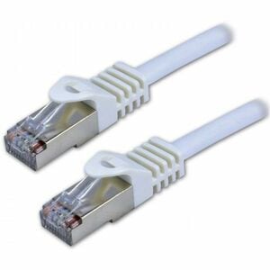 Câble réseau MCL - 15 cm Categorie 7 - Cable for Périphérique réseau - 10 Gbit/s - Blindé - LSZH - 26 AWG - Blanc