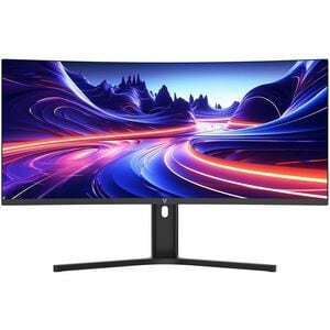 V7 L340WQ-HAS-N 34" Class UW-QHD Curved Screen LED Monitor - 21:9 - Black - 34" Viewable - Vertical Alignment (VA) - LED B