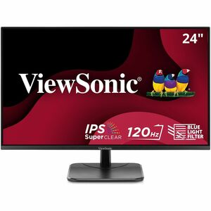 ViewSonic VA2456A-MHD 24 Inch IPS 1080p Monitor with 120Hz, Eye Care, HDMI, DisplayPort, and VGA Inputs for Home and Offic