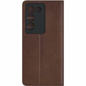 Vivo Carrying Case (Flip) Vivo V40 SE, Y28 Smartphone - Brown - Thermoplastic Polyurethane (TPU), Polyurethane Body