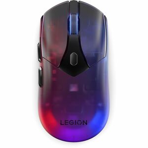 Lenovo Legion M410 Gaming Mouse - Radio Frequency - USB Type C - 6 Button(s) - Transparent Black - Cable/Wireless - 2.40 G
