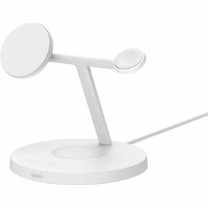 Belkin BoostCharge Pro Induktionsladegerät - Weiß - für Smartwatch, Smartphone, iPhone, AirPod, Ohrhörer - Eingangsstecker