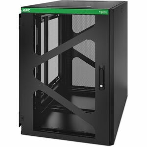 APC by Schneider Electric NetShelter 18U Wall Mountable Enclosed Cabinet Rack Cabinet for UPS, IT Equipment - 482.60 mm Ra