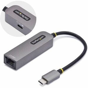 StarTech.com 2.5GbE USB-C to Ethernet Adapter, 100W PD Pass-Through, NBASE-T NIC, USB 3.0 Type-C 2.5/1G Multi Speed Networ