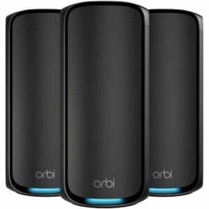 Netgear Orbi RBE973SB Wi-Fi 7 IEEE 802.11be Ethernet Drahtlos Router - Quadband - 2,40 GHz ISM-Band - 6 GHz UNII-Band - 3,