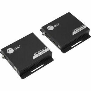 SIIG HDMI 4K30Hz KVM Over IP Extender - 120m(394ft) - Over IP KVM Extender - One to Many - HDMI Loop-out - Downscaler - Lo