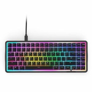 NZXT Function Elite MiniTKL KB-101NB-US Gaming Keyboard - Cable Connectivity - USB Interface - RGB LED - English (US) - Ma