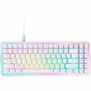 NZXT Function Elite MiniTKL KB-101NW-US Gaming Keyboard - Cable Connectivity - USB Interface - RGB LED - English (US) - Ma