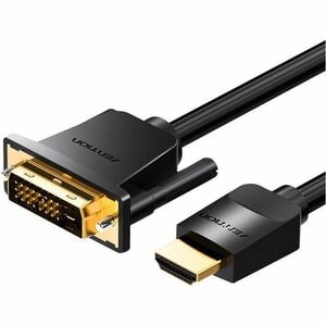 Vention 1 m DVI/HDMI Video Cable - Cable for Computer, Monitor, Graphic Card, HDTV, Display, Gaming Console, TV, Projector