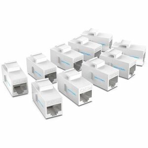 Vention VDD-B07-W Network Adapter - 10 Piece - 1 x RJ-45 Keystone - Female - 1 x RJ-45 Keystone - Female - Gold Connector 
