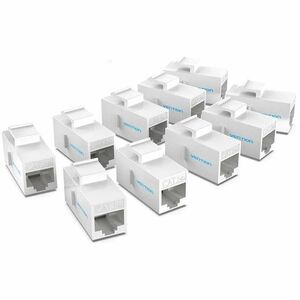 Vention VDD-B11-W Network Adapter - 10 Pack - 1 x RJ-45 Keystone - Female - 1 x RJ-45 Keystone - Female - Gold Contact - W