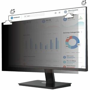 V7 ScreenSentry PS215W9AM Blendfrei Blickschutzfilter - TAA-konform - für 54,6 cm (21,5 Zoll) Widescreen LCD Monitor, Note