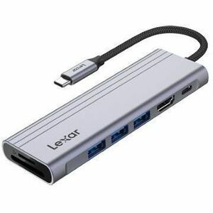 Lexar H31 USB Type C Docking Station for Monitor, Notebook, Smartphone, Workstation - Charging Capability - Memory Card Re
