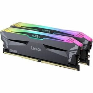 Lexar ARES RGB RAM Module for Desktop PC, Motherboard, Camera - 32 GB (2 x 16GB) - RGB - DDR5-6400/PC5-51200 DDR5 SDRAM - 