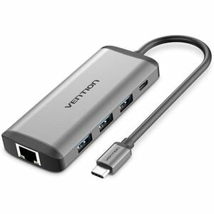 Vention CNDHB USB Type C Docking Station for TV, MacBook - Charging Capability - Memory Card Reader - SD - Portable - 4K U
