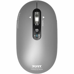 Port Connect PURE MAC Mouse - Bluetooth/Radio Frequency - USB Type A - Optical - 4 Button(s) - Grey - Wireless - 2.40 GHz 