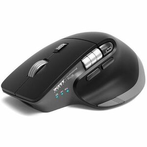 Port Connect Ultimate Mouse - Bluetooth/Radio Frequency - USB Type A, USB Type C - Optical - 6 Button(s) - 6 Programmable 