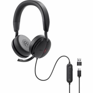 Dell WH5024 Wired Over-the-head Headset - Microsoft Teams Certification - Binaural - Circumaural - 20 Hz to 20 kHz - 200 c