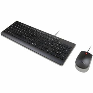 Tastiera e mouse Lenovo Essential - Italiano - USB Tipo A Membrana Cavo Tastiera - Nero - USB Tipo A Cavo Mouse - Ottico -