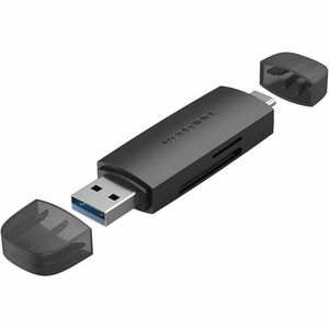 Vention CLKB0 2 Slot(s) Flash Reader - USB 3.0 Type A, USB 3.0 Type C - External - 1 - 640 MB/s - SDHC, SDXC, microSDHC, S
