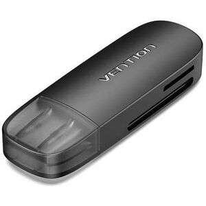 Vention CLEB0 Flash Drive/Flash Card Reader - USB 2.0 Type A - 1 - 512 GB Flash Drive - 480 MB/s - SD, microSDHC, SDHC, SD