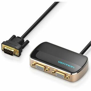 Vention DBABF Signal Splitter for Projector - Acrylonitrile Butadiene Styrene (ABS), Aluminium Alloy - Black - 1920 x 1080