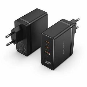 Vention FEG 100 W AC Adapter - Box - Universal Adapter - 1 USB - 2 USB Type-C - For MacBook Pro - Europe - 120 V AC, 230 V