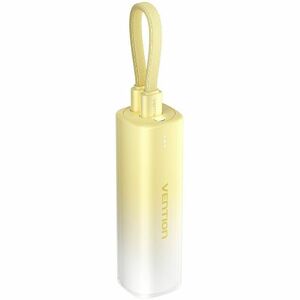 Vention FHW Power Bank - Gradient Yellow - For iPhone - Lithium Polymer (Li-Polymer) - 5000 mAh - 20 W - 3 A, 2.22 A, 1.67