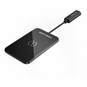 Vention FGBBAG Induction Charger - Black - Box - For iPhone - Input connectors: USB - Foreign Object Detection, Anti-slip