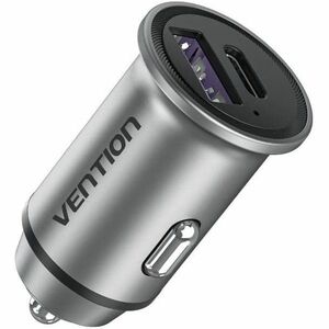 Vention FFFHO 30 W Auto Adapter - Box - Universal Adapter - 1 USB - 1 USB Type-C - For Smartphone, iPhone - 12 V DC, 24 V 