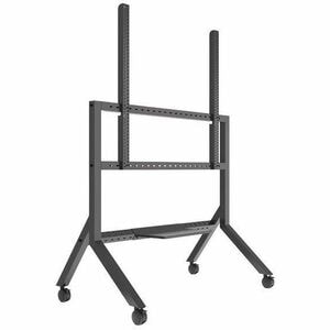 B-Tech Momentum Display Cart - 125 kg Capacity - 4 Casters - Steel - 1778 mm Width x 762 mm Depth x 1244.6 mm Height - Bla