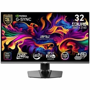 MSI MPG 322URX QD-OLED UHD 240Hz 32 inch Gaming Monitor - Quantum Dot - Adaptive Sync - True Black HDR 400 - Anti-glare Na