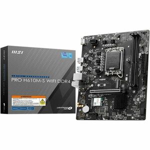 MSI Pro H610M-S DDR4 WIFI Gaming Desktop Motherboard - Intel H610 Chipset - Socket LGA-1700 - Micro ATX - Pentium Gold, Ce