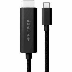 Hyper HyperDrive HD6007BKGL 2,50 m HDMI/USB-C AV-Kabel - Cable for Audio-/Video-Gerät, USB Gerät, Monitor, Smartphone, Tab