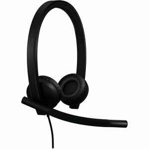 Logitech H570E Wired Over-the-head Stereo Headset - Black - Microsoft Teams Certification - Binaural - Supra-aural - 20 Hz