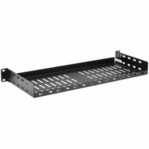 Tripp Lite series SmartRack SRSHELF2P1USHRT 1U Rack-mountable Rack Shelf for Data Center, Server, Router, Networking - Bla
