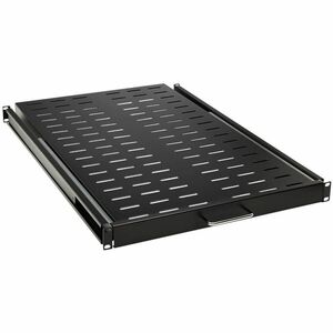 Tripp Lite series SmartRack SRSHELF4PSLVENT 1U Rack-mountable Rack Shelf for Data Center, Server, LAN Switch - Black Powde