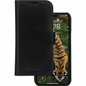 dbramante1928 ApS Lynge Carrying Case (Wallet) Apple iPhone 15 Smartphone - Black - Full Grain Leather Body