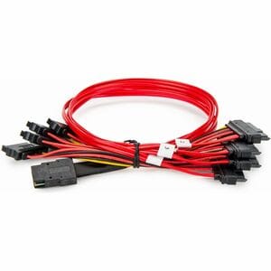 Rocstor 50cm Internal Serial Attached SCSI Mini SAS Cable - SFF8087 to 4x SFF8482 - 1.64 ft Mini-SAS/SATA Data Transfer Ca