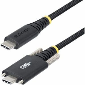 StarTech.com 10ft (3m) USB-C Charging Cable, Side Screw Locking, 240W (5A) PD EPR, Silicone Jacket w/Braid, Rugged USB 2.0