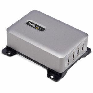 StarTech.com 4-Port Multi-Device USB-C Charger, 240W Total, Single Port 140W EPR, Screw Locking Ports, Ideal for Boardroom