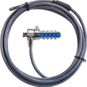 Targus DEFCON PA410E Cable Lock For Notebook, Computer - 2 m (4 mm Dia) Cable - Resettable - 4-digit - Combination Lock - 